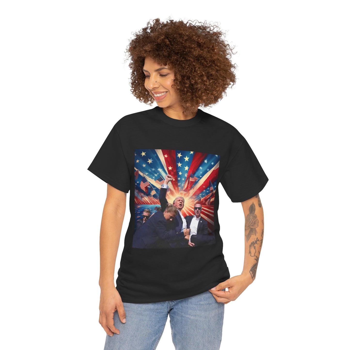 Trump Fist Bump Unisex Heavy Cotton Tee