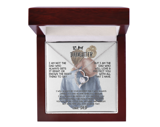 Heartfelt Dad-to-Daughter Biggest Fan Forever Necklace