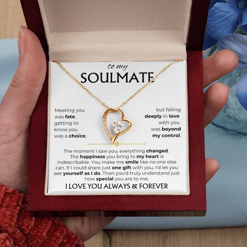 To My Soulmate | Meeting you was fate | Forever Love Necklace