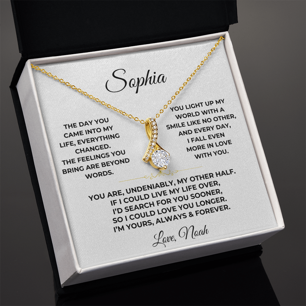 To My Soulmate - Personalized | The day I met you | Alluring Beauty Necklace