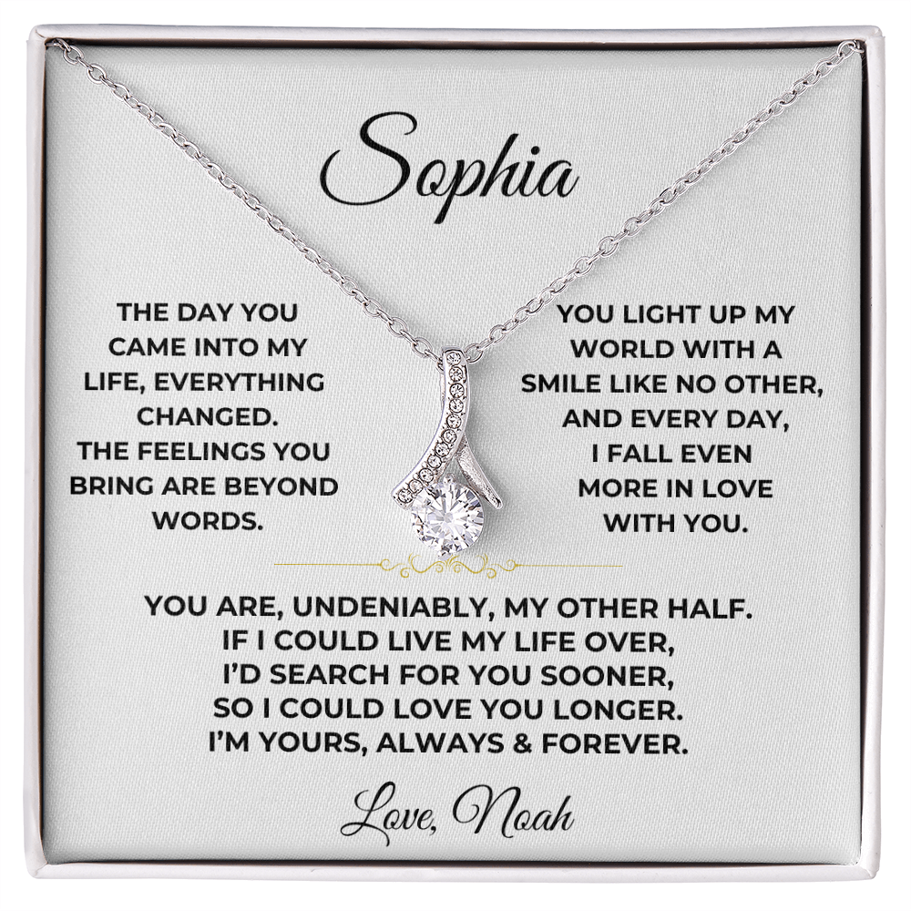 To My Soulmate - Personalized | The day I met you | Alluring Beauty Necklace