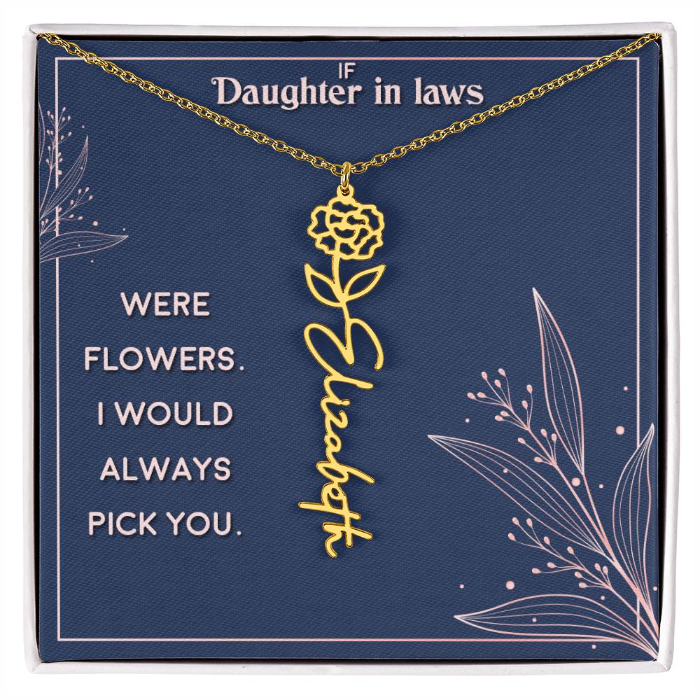 If Daughter In Laws were Flowers | Flower Name Necklace