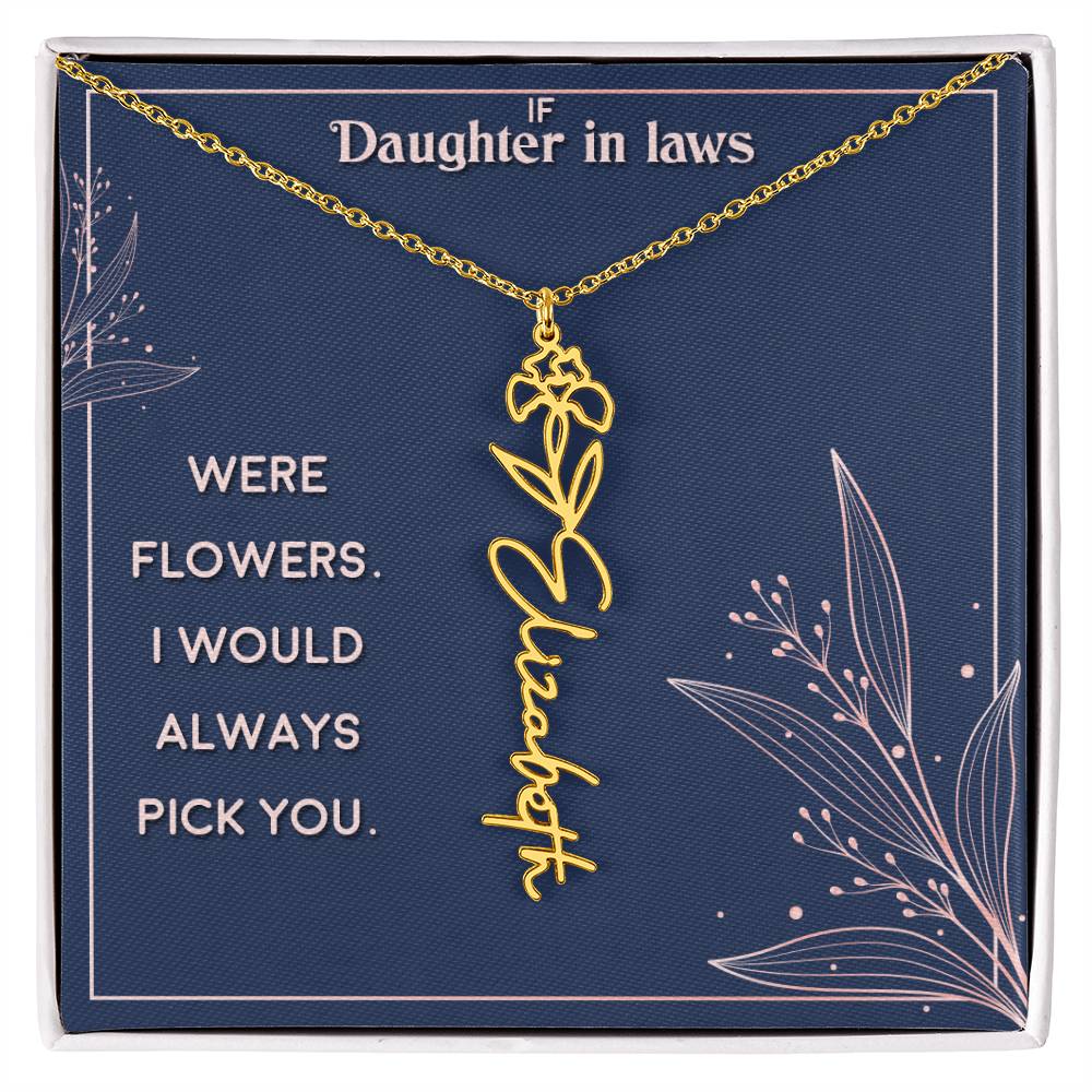 If Daughter In Laws were Flowers | Flower Name Necklace