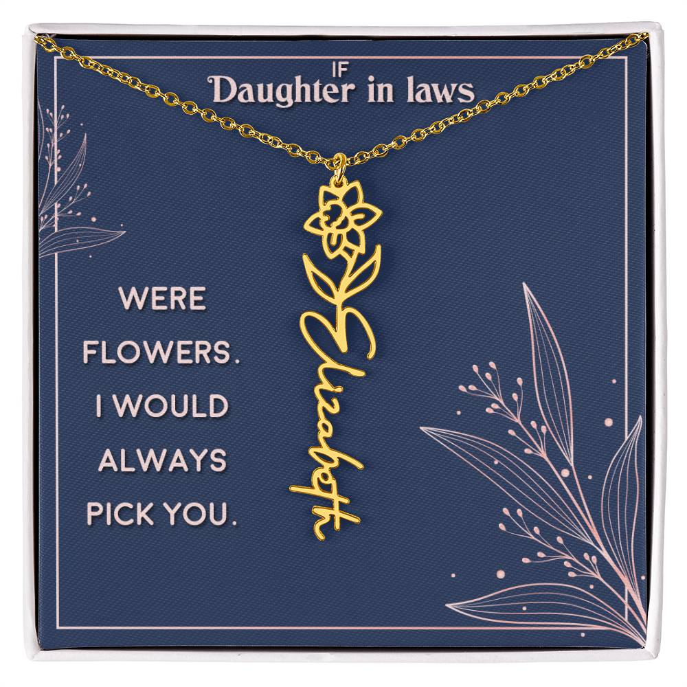 If Daughter In Laws were Flowers | Flower Name Necklace