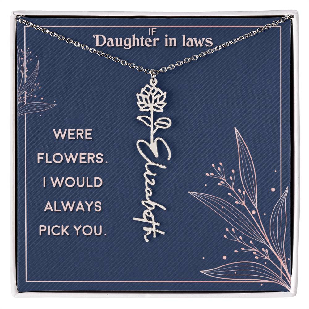 If Daughter In Laws were Flowers | Flower Name Necklace