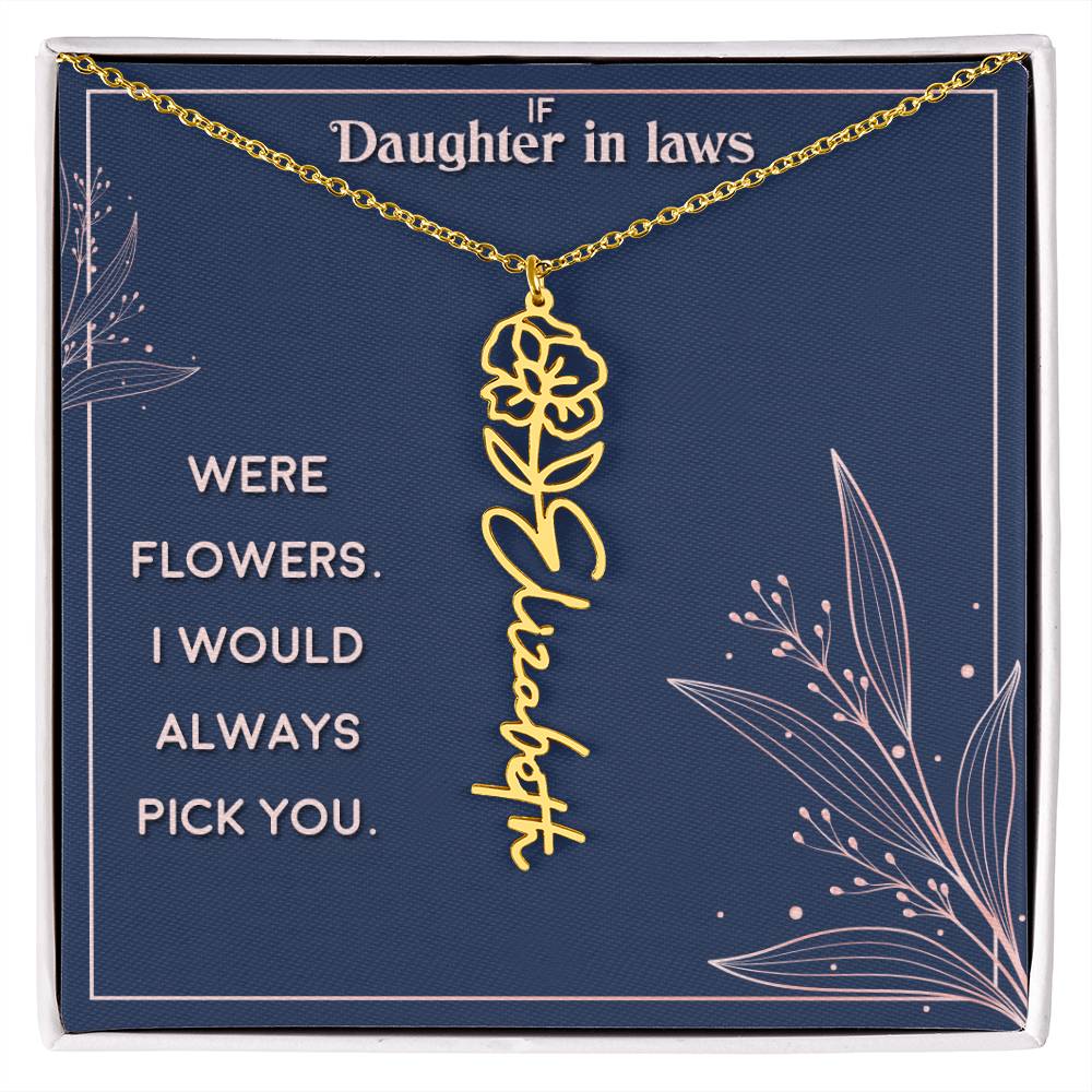 If Daughter In Laws were Flowers | Flower Name Necklace