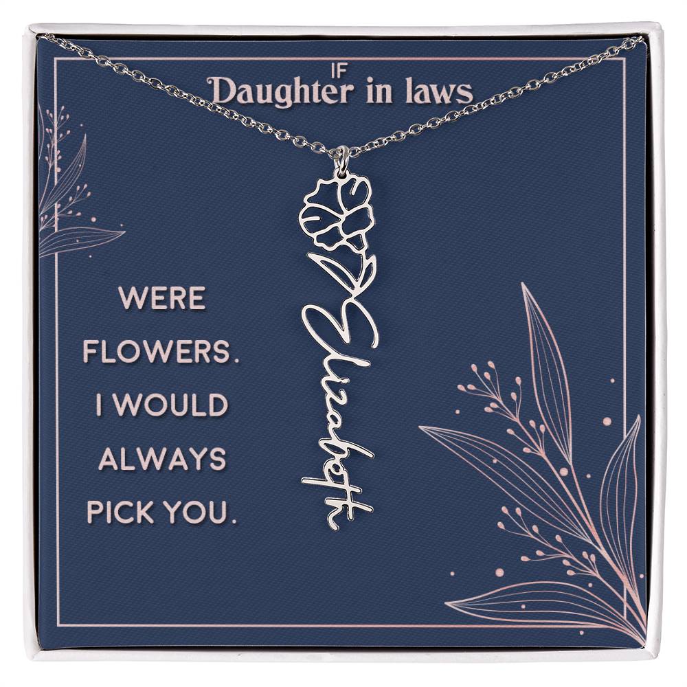 If Daughter In Laws were Flowers | Flower Name Necklace