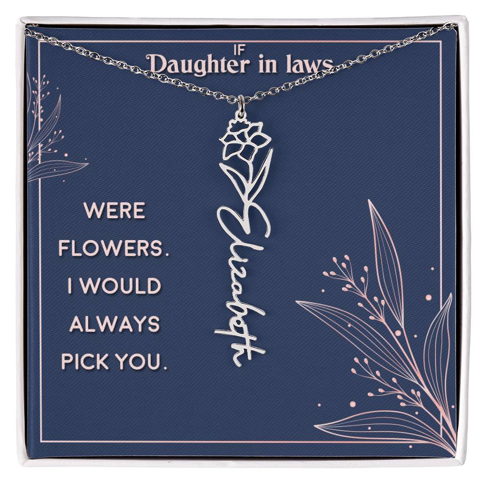 If Daughter In Laws were Flowers | Flower Name Necklace