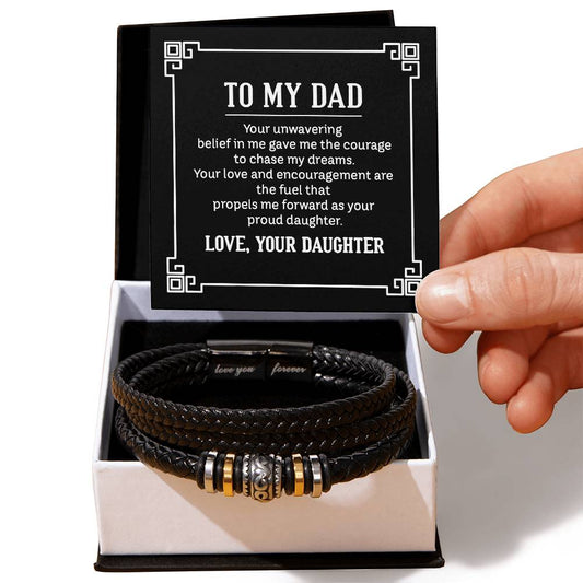 To My Dad Your Unwavering Belief | Love You Forever Bracelet