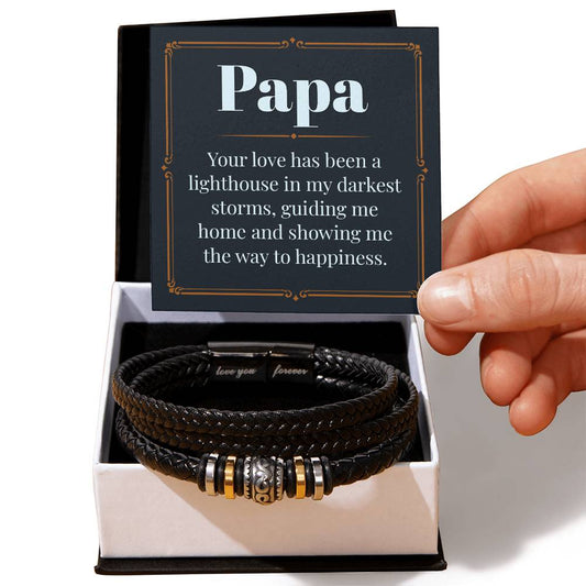 Papa Your Love has been a Lighthouse | Love You Forever Bracelet