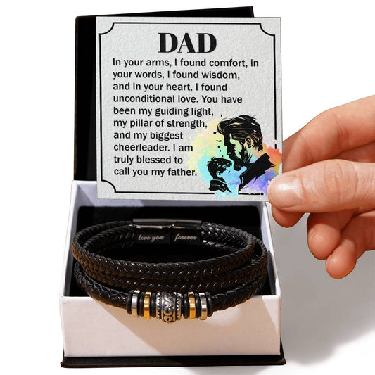 Dad In your Arms Rainbow | Love You Forever Bracelet