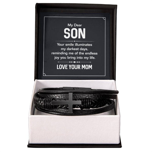 To Son From Mom | Men's Cross Bracelet