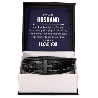 My Dear Husband | Men's Cross Bracelet