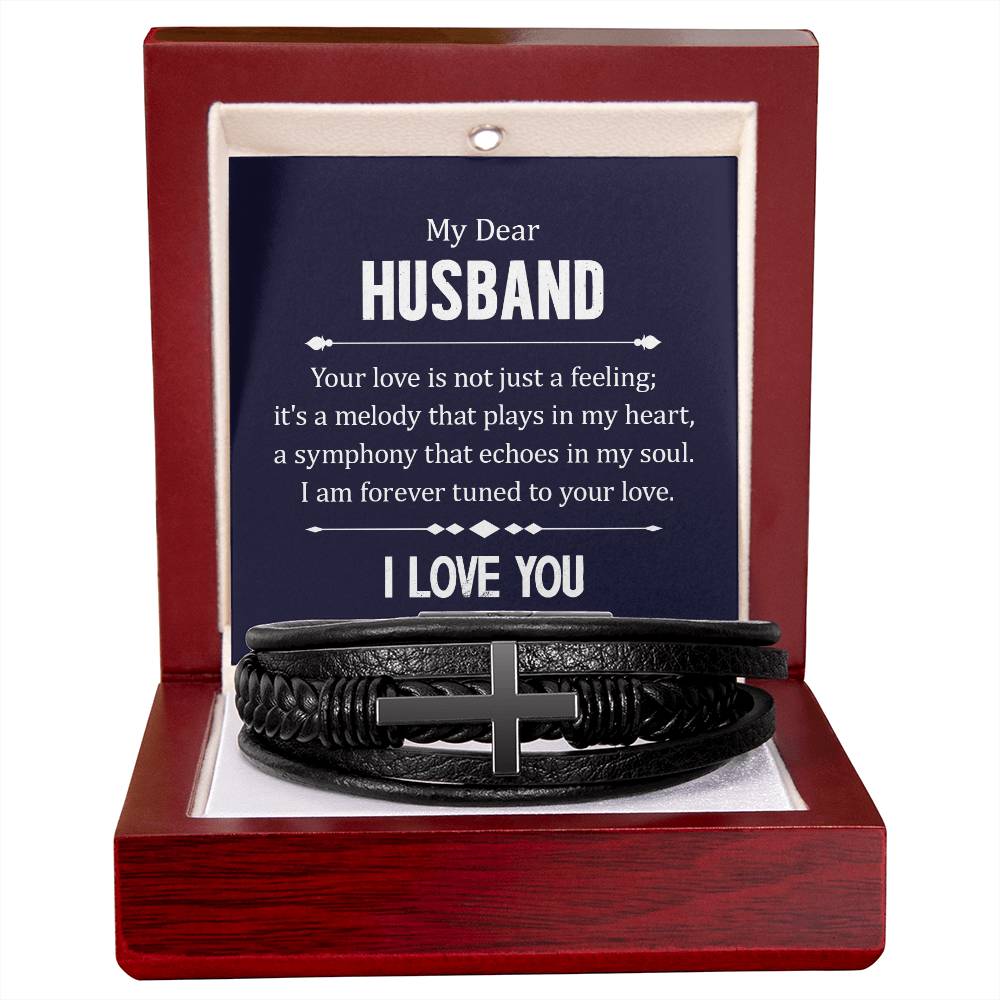 My Dear Husband | Men's Cross Bracelet