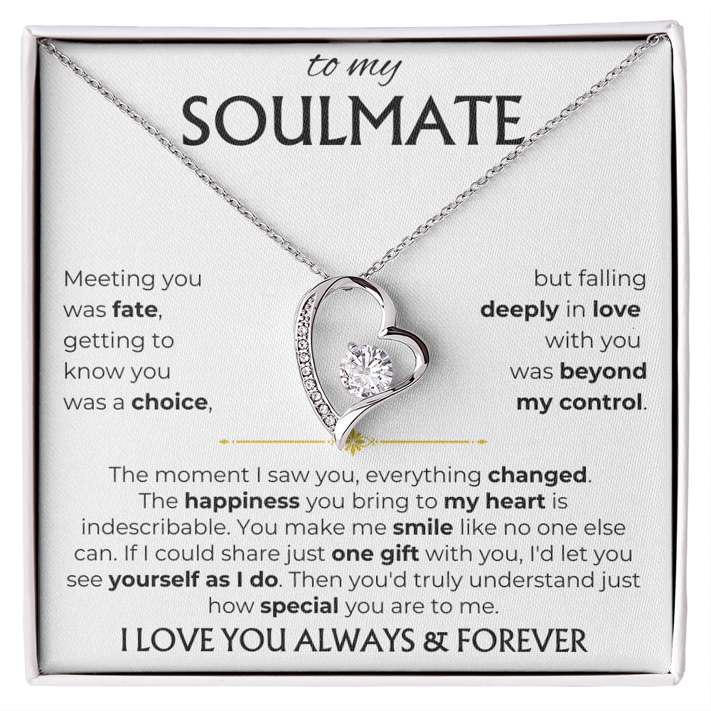 To My Soulmate | Meeting you was fate | Forever Love Necklace