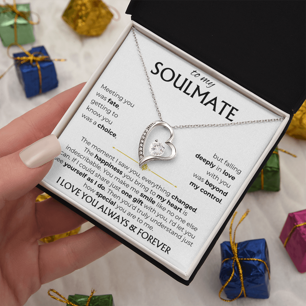 To My Soulmate | Meeting you was fate | Forever Love Necklace