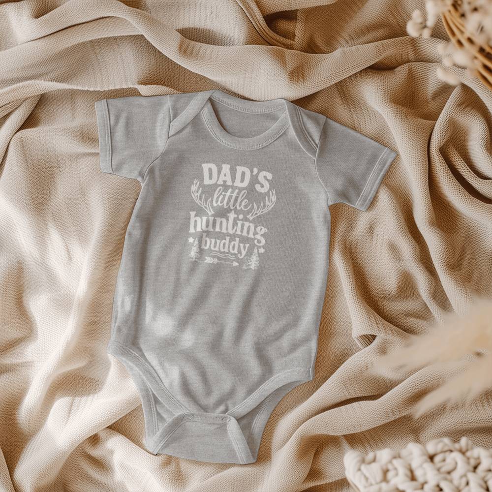 Dad's little buddy | Gerber ONESIES® BRAND SHORT SLEEVE BODYSUITS - White