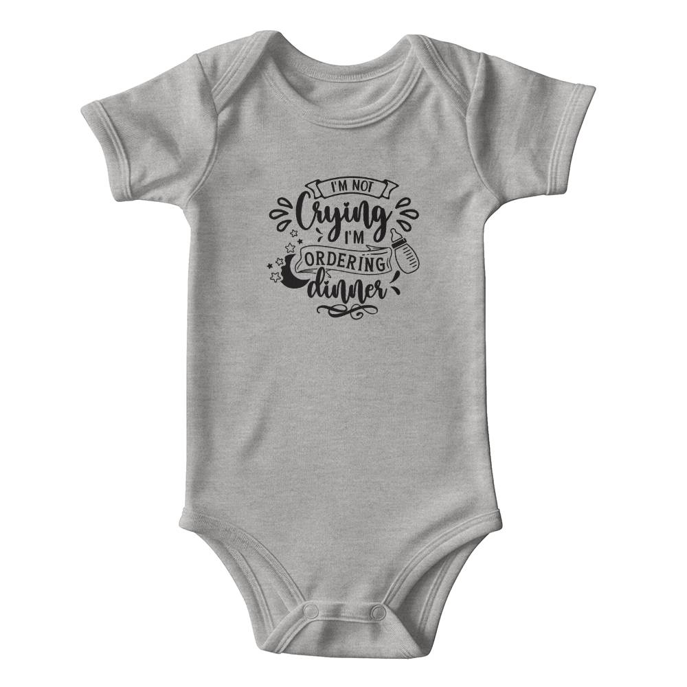 I'm not crying | Gerber ONESIES® BRAND SHORT SLEEVE BODYSUITS - Black