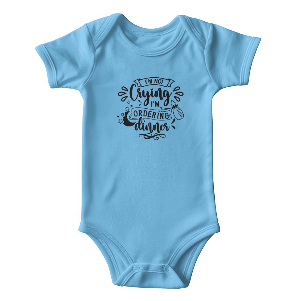 I'm not crying | Gerber ONESIES® BRAND SHORT SLEEVE BODYSUITS - Black