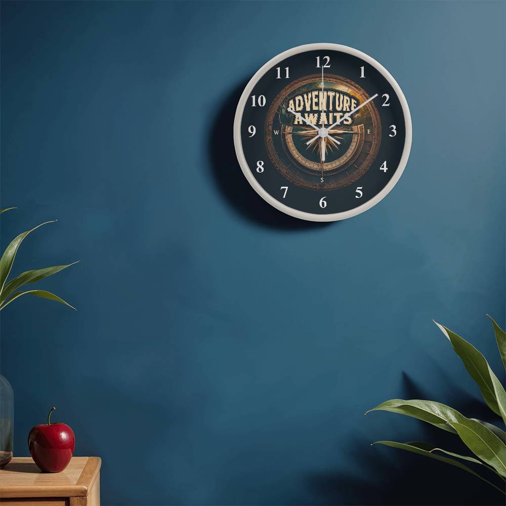 Adventure Awaits | Wooden Frame 10" Clock