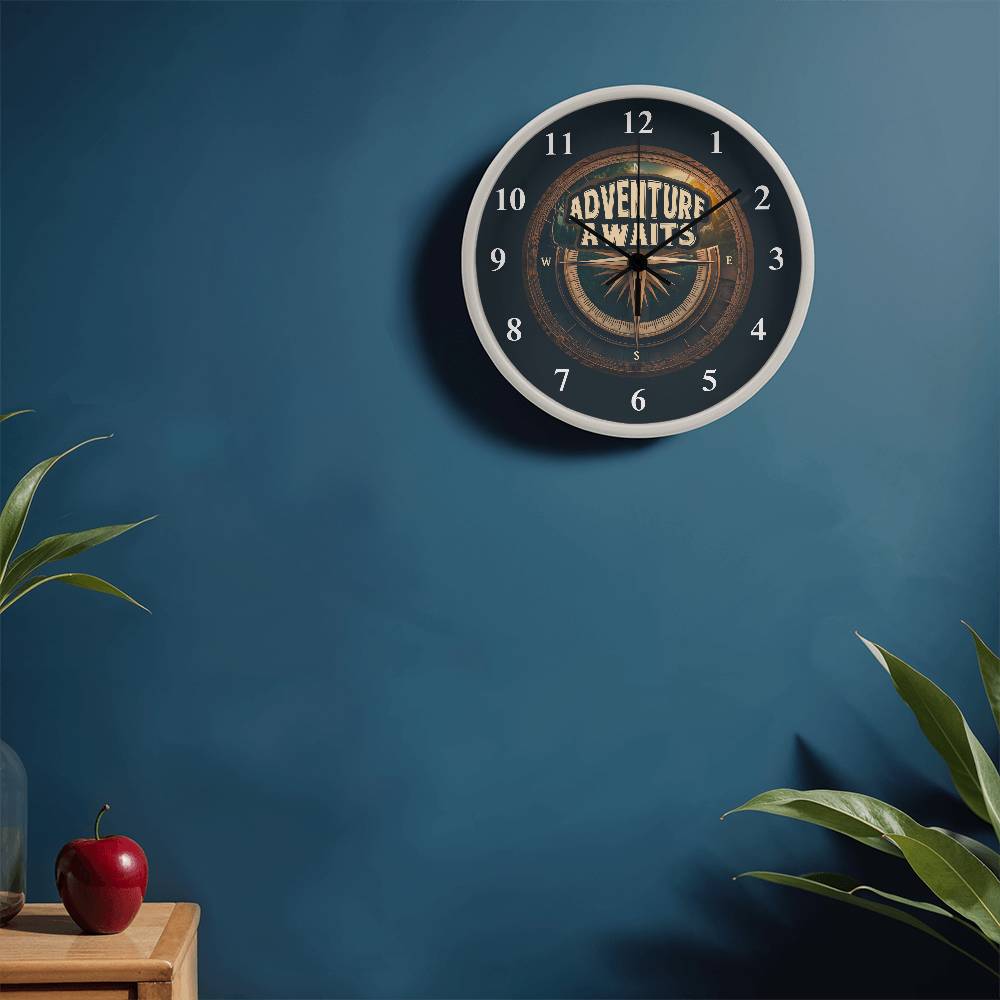 Adventure Awaits | Wooden Frame 10" Clock