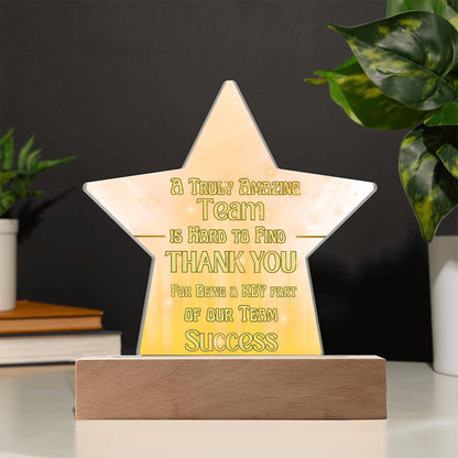 Team Success for Co-Workers / Employees  | Acrylic Star Plaque