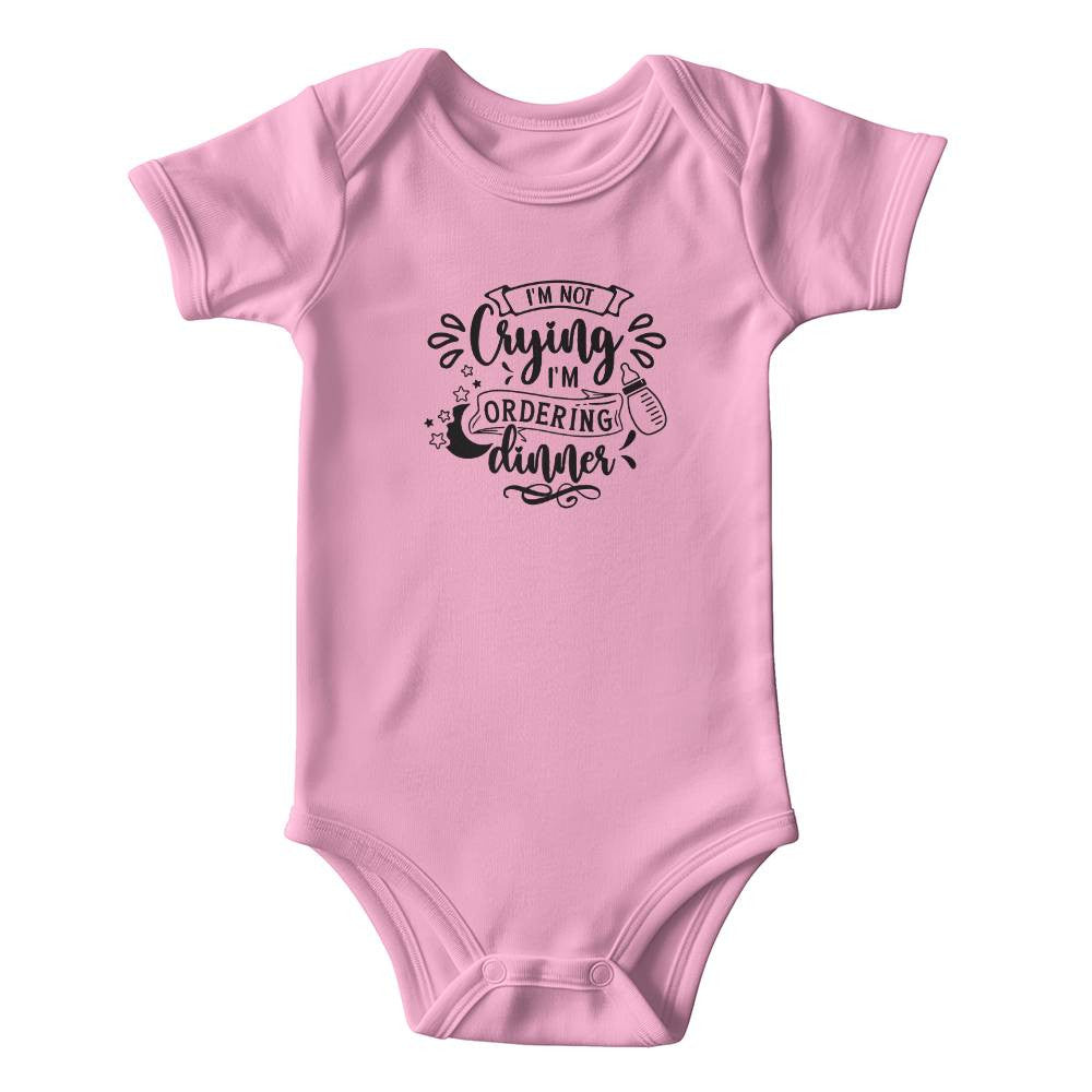 I'm not crying | Gerber ONESIES® BRAND SHORT SLEEVE BODYSUITS - Black